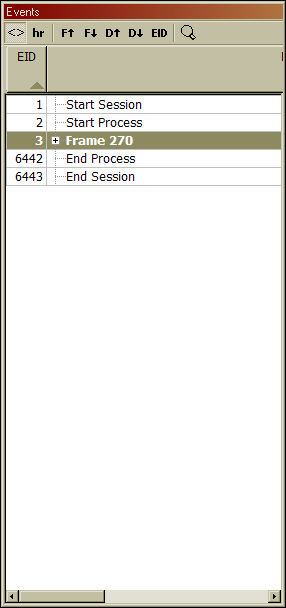 Events window.